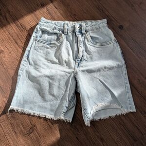 Light Blue Denim Cutoff Shorts